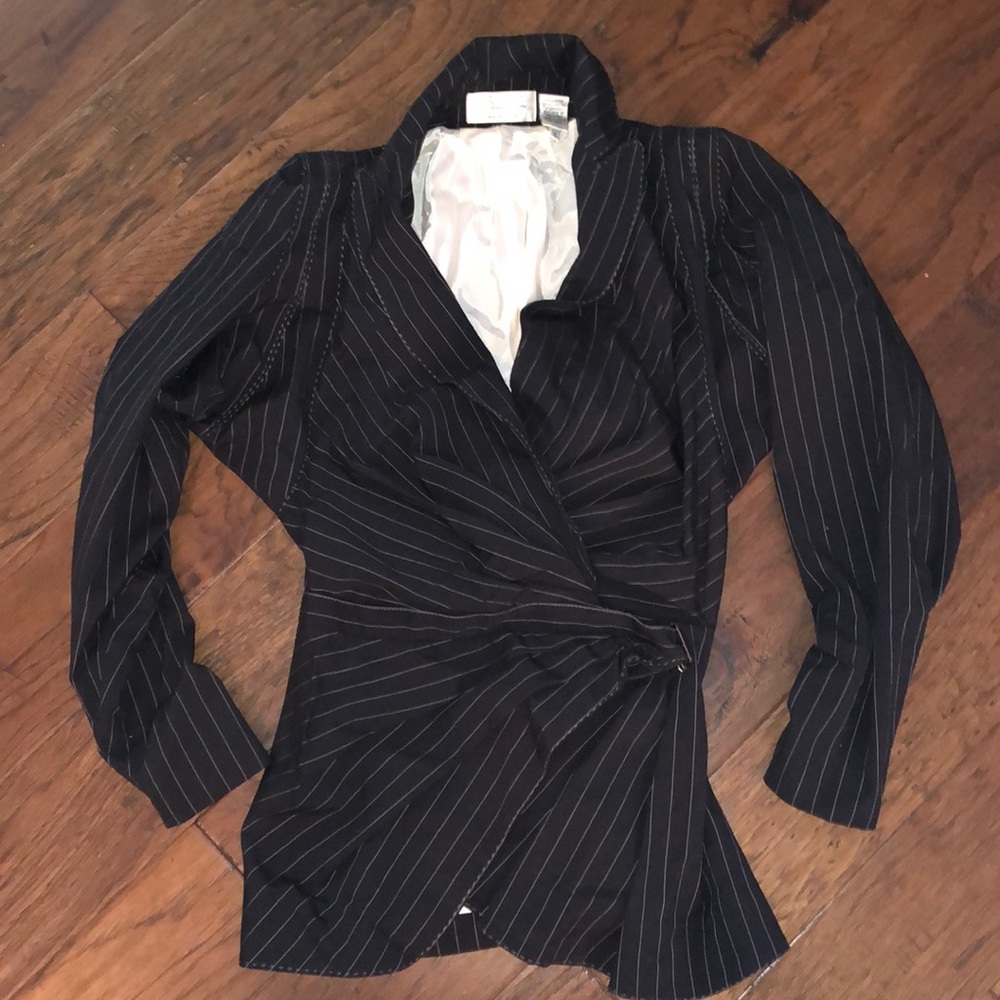 NWT Beauty Mark pinstripe suit jacket and skirt